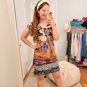 ETRO Milano Orange Mini Dress XS